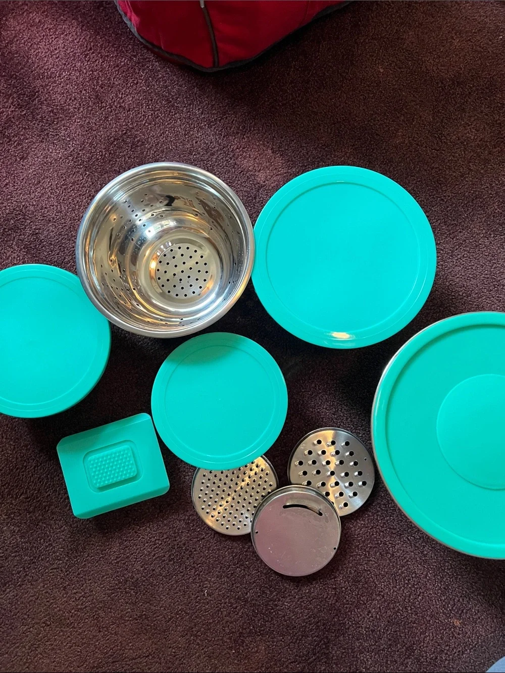 Turquoise Kitchen Storage and Prep Set with Lids